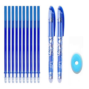 Erasable Pen Set Washable handle Blue Black Color Ink Writi