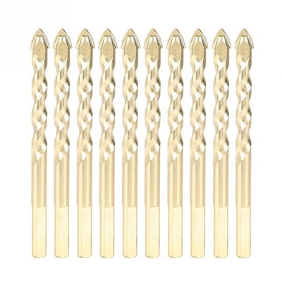 10pcs 10mm Cemented Carbide Twist Drill Bit 125mm Long Ceram