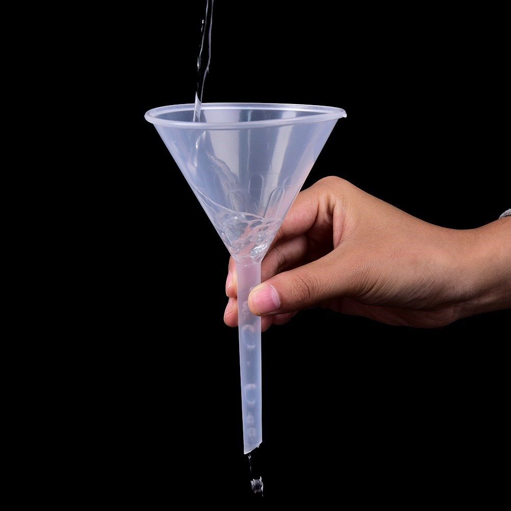 120ml 1/2 mini and clear white plastic filter funnel m