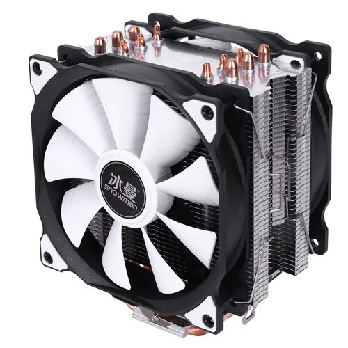 4PIN CP cooler 6 heatpipe Double fans cooling 12cm fan LGA77