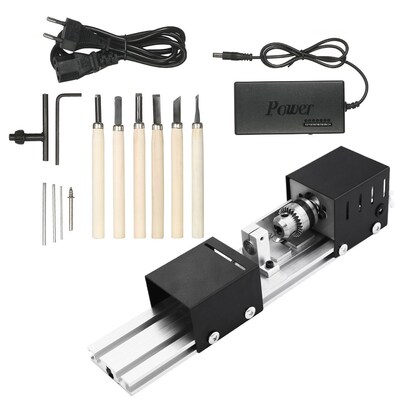 100W Mini Lathe Beads Machine Miniature DIY Lathe Woodworkin