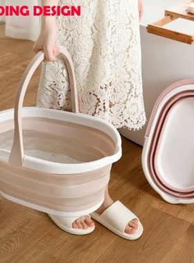 Foldable Mop Buckets Collapsible Portable Wash Basin Dishpan