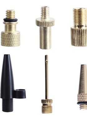 6 Pieces Valve Adapter Bicycle Air Pump Nozzle Sporting Bal