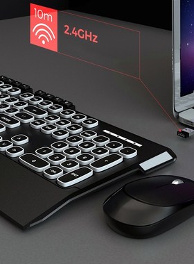 2.4G Wireless Gaming Keyboard Mouse Combo Silent Button Keyb