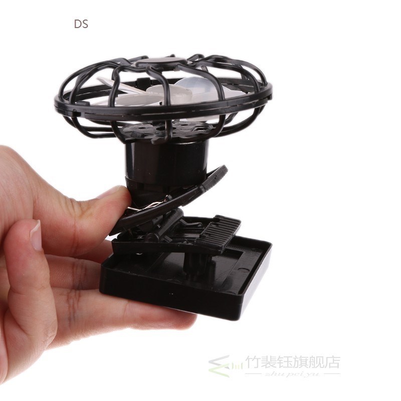 Solar Sun Power Panel Ventilator Fan Outdoor Cap Clip-on Coo