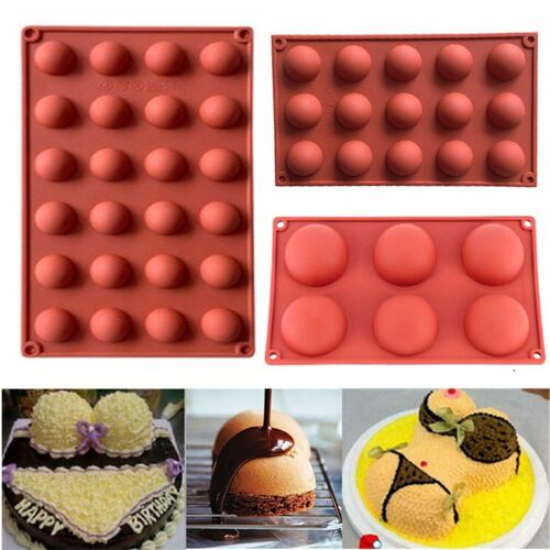 Ball Sphere Silicone Mold 适用于 Cake Pastry Baking Chocolat