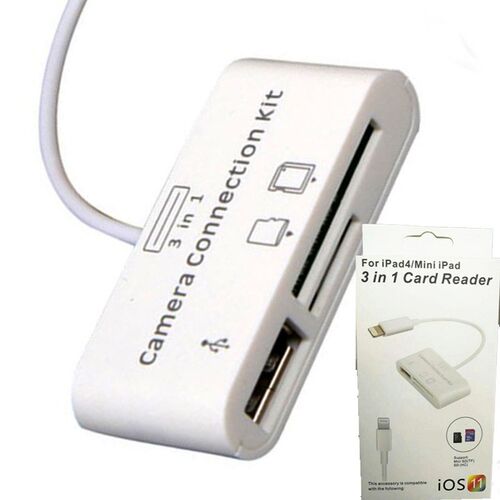 USB Card Reader Micro SD Camera DSLR Link Adapter for iPad,