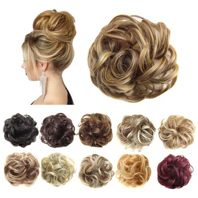 Synthetic Hair Chignon Donut Elastic Rope Rubber Band Hair B