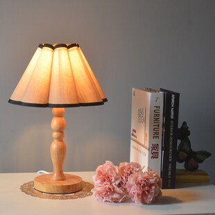 Japanese Style Wooden Table Lamp Nordic LED Bedside Lamp Stu