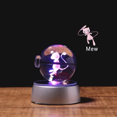 Nice Fashion Crystal Pokeball ball  Design Mew Go Pokemon B