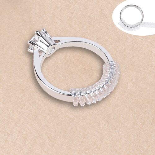 4pcs Vintage Spiral Based Ring Size Adjuster Shell hard Guar