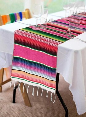 Ourwarm Mexican Party Supplies Serape Cotton Tablecloth Tabl