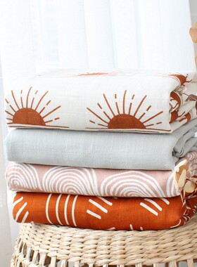 120x120cm Muslin Blanket Cotton Baby Swaddle Bamboo Soft New