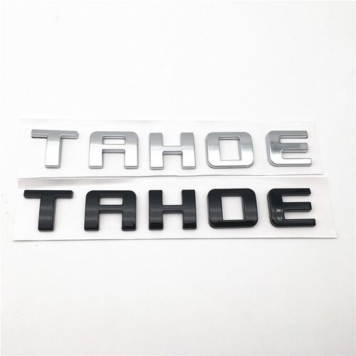Word TAHOE ABS Chrome Or Glossy Black Car Custom Nameplates