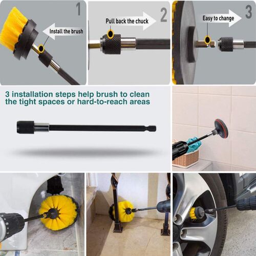 22pcs Electric Drill Brush Set Bathroom Surfaces Tub Tile an