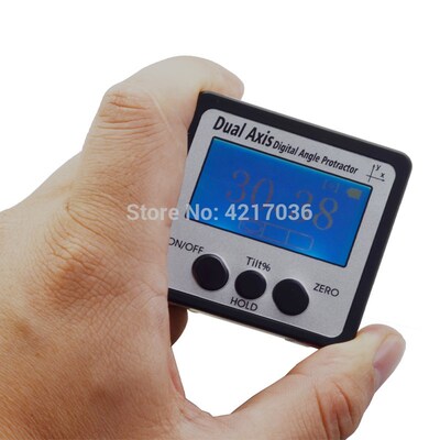 Dual Axis Electronic Protractor Digital Inclinometer Level B
