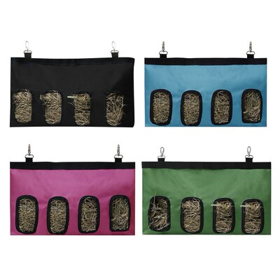 Hay Bag Hanging Pouch Feeder Holder Feeding Dispenser Contai