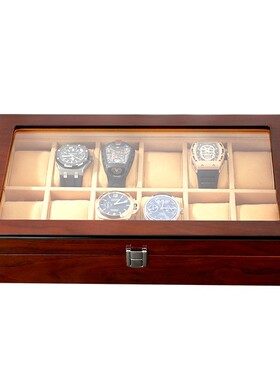 luxury wood watch packing box piano lacquer displaying stai