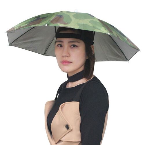 Foldable Umbrella Hat Fishing Hat Hiking Camping Beach Headw