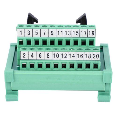 Terminal Block Connector PLC Module IDC-20P 35mm DIN Rail El