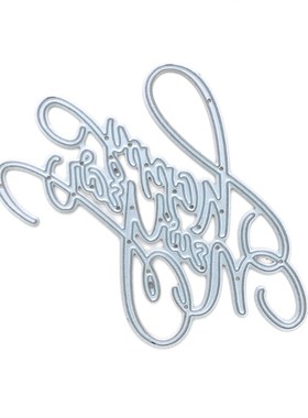 Happy New Year Metal Cutting Dies Stencil Scrapbooking DIY A