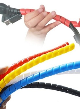 Hot 1 meter 14mm Spiral Wire Organizer Wrap Tube Flame Retar
