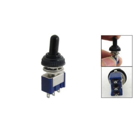 5x AC 125V 6A ON/OFF 3 Position SPDT 3 Pin Toggle Switch wit
