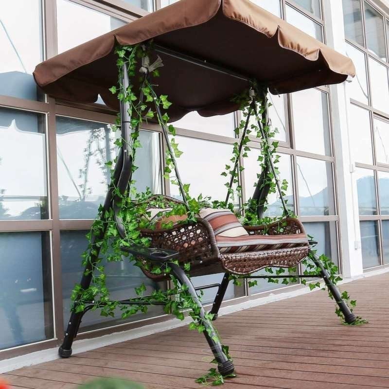 1pc Artificial Decoration Vivid Vine Rattan Leaf Vagina Gras