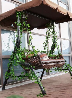 1pc Artificial Decoration Vivid Vine Rattan Leaf Vagina Gras