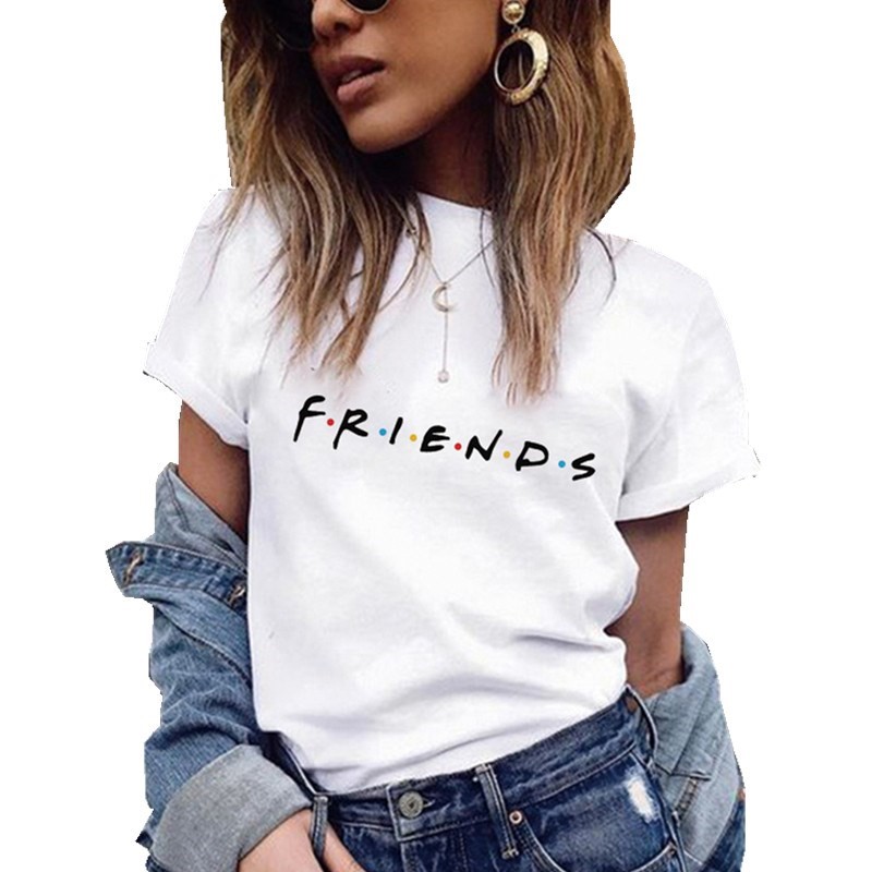 Friends Printing T Shirt Summer Women Short Sleeve Leisure T