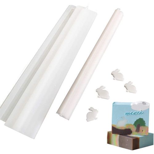 Rabbit Tube Column Silicone Soap Candle Mold Embed Soap Maki