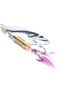 1 Pcs Metal Sliver Rotating Sequins Spoon Lure 7g/10g Spinne