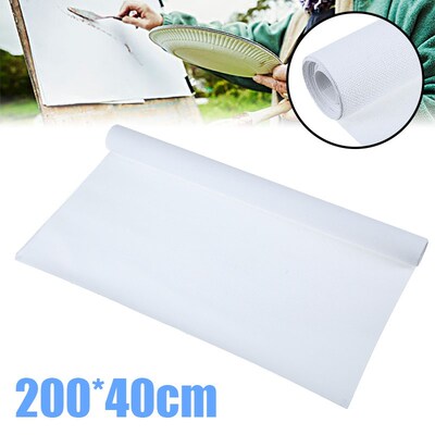 *1 Roll White Stretched Blank Canvas  Painting Oil Drawing C