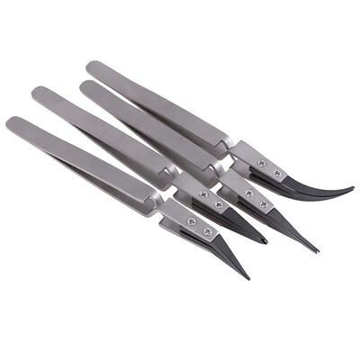 1PCS Anti-acid Ceramic Tipped Tweezers BGA Work Reverse Acti