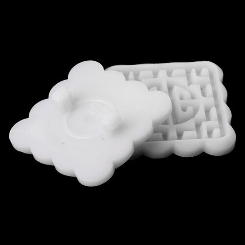 5Pcs Stamps 50g Square Flower Moon Cake Mold Mould Pastry Mo