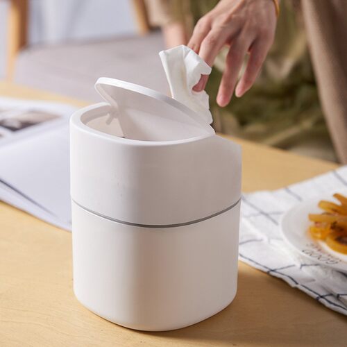 Mini Small Waste Bin Desktop Garbage Trash Can Plastic Home