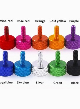 5PCS M3 Thumb Screw Aluminum Alloy Round Flat Head knurled C