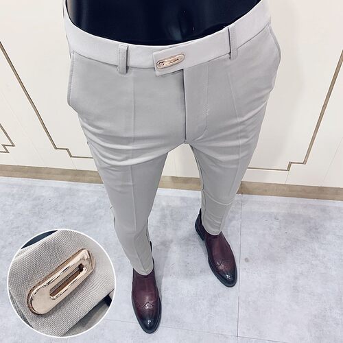 Men's new casual pants business fashion social suit pants au