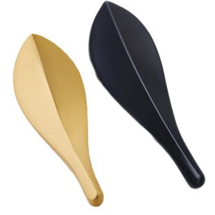 Cupboard Cabinet Drawer Knob Simple Leaf Shape Door Pulls Fu