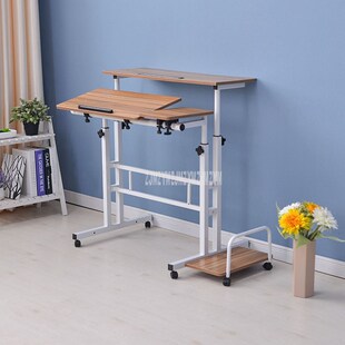 Modern Sit/Stand Computer Desk With Keyboard Tray Height Adj