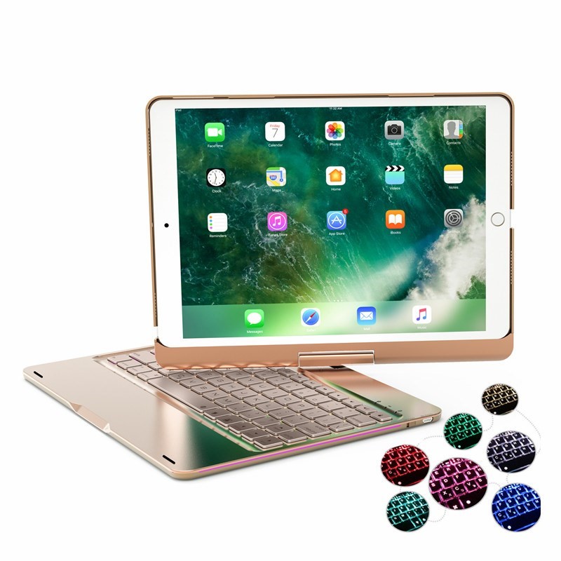 Luxury Case for iPad 9.7'' 7 Colors Backlit Light Wireless B