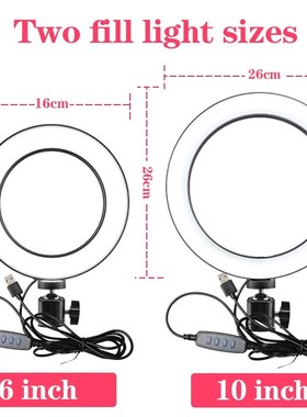 6/10inch Led Ring Light Profissional Selfie Ringlight Makeup