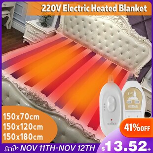 220V Electric Heated Blanket Thicker Double Body Warmer Bed