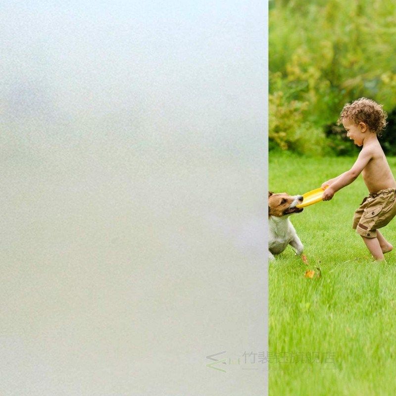 Non Adhesive Frosted Window Film Matte Privacy Window Stick