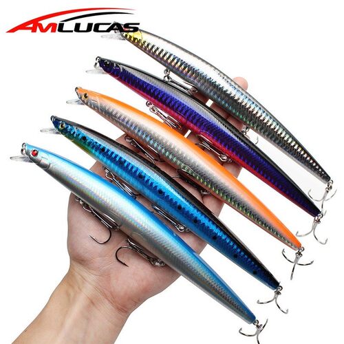 Amlucas 18cm 23.1g Big Minnow Lure Floating Sea Fishing Lure