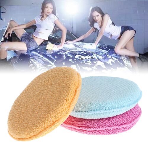 1Pc Car Waxing Polish Microfiber Foam  Soft Texture Sponge A
