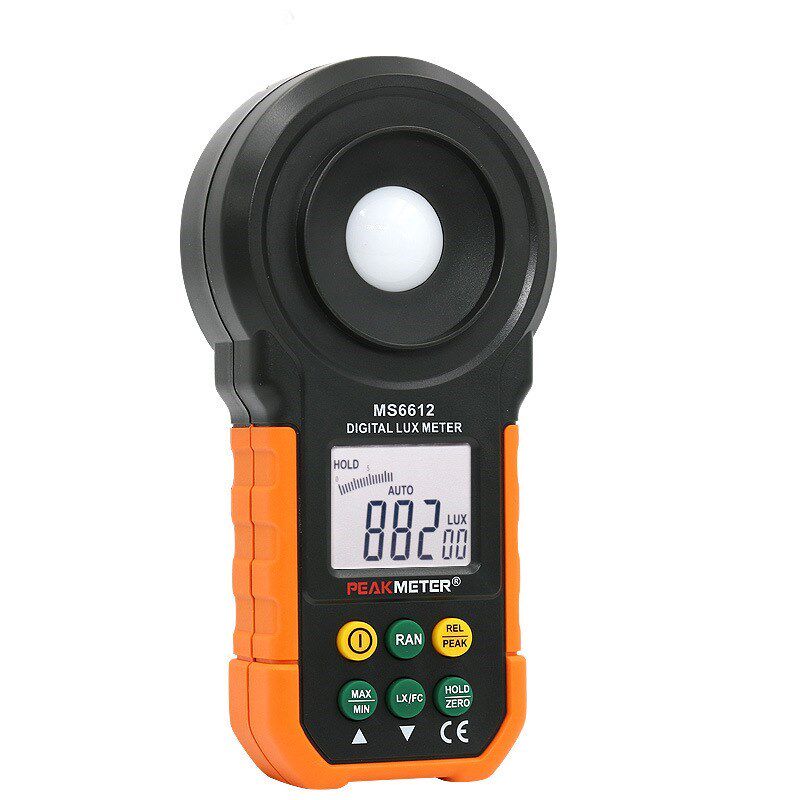 SM6612 Digital Lux Meter 200,000 Lux Light Meter Test Spectr