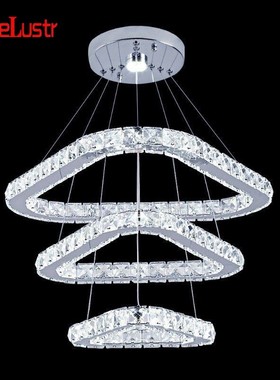 Modern  Led Crystal Chandelier Hanging Lighting Crystal Lust