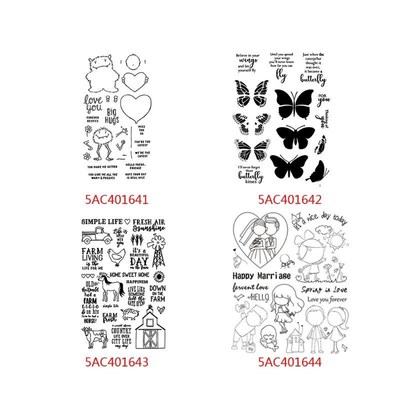 Beautiful Butterfly Silicone Clear Seal Stamp DIY Scrapbooki