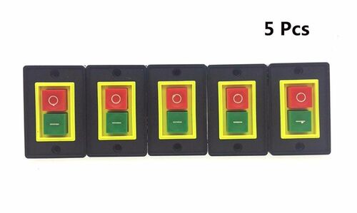 5Pcs I/O Stop Start Switch AC 380V 2KW AC-3 Start Push Butto